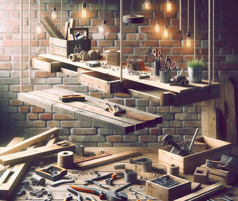 Costruire una mensola sospesa con materiali di recupero